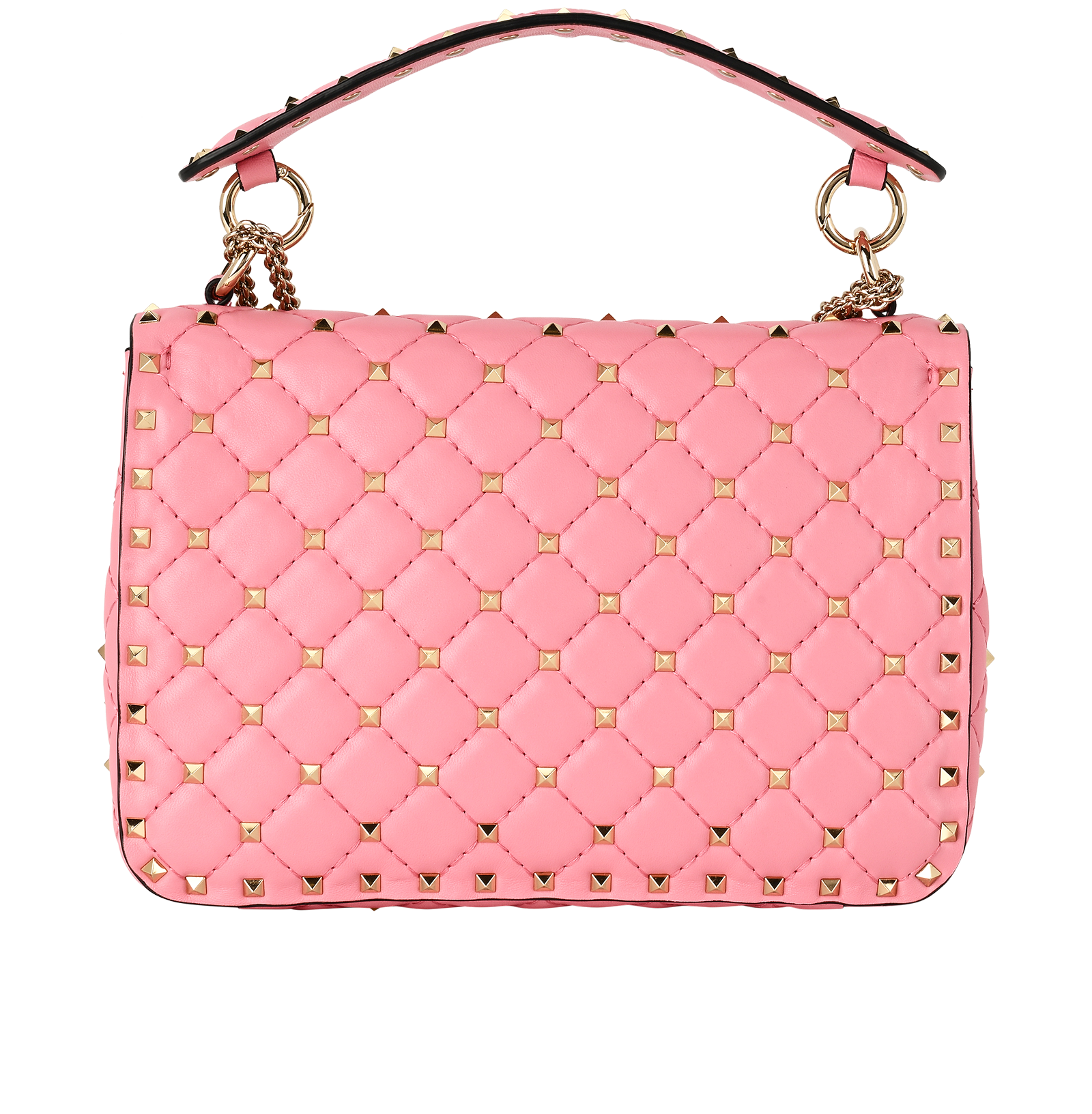 Medium Rockstud Spike, &pound;895, Handbags, Pink, Leather, Back view